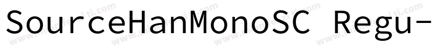 SourceHanMonoSC Regu字体转换